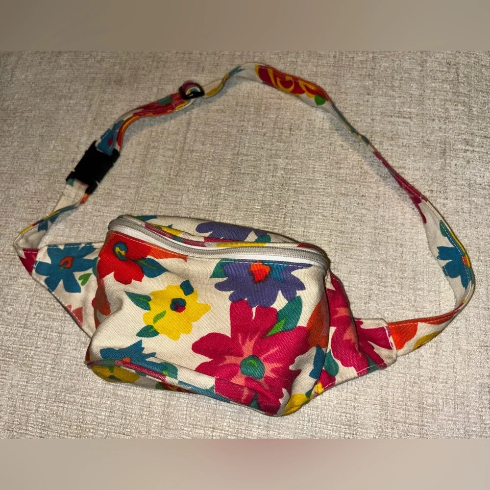 Vintage Gitano 80s Floral Fanny Pack Colorful Hip Bag Retro Festival Belt Bag